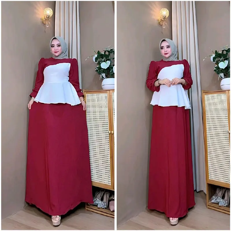 Gamis Danira Dress Wanita Muslimah Kombinasi Warna Stylis Terbaru 3