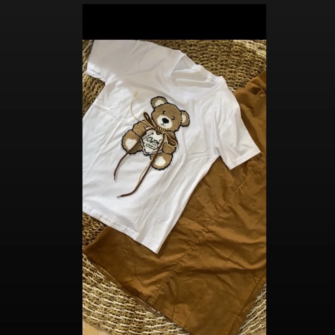 KAOS BEAR ROK CUTDROY PENDEK