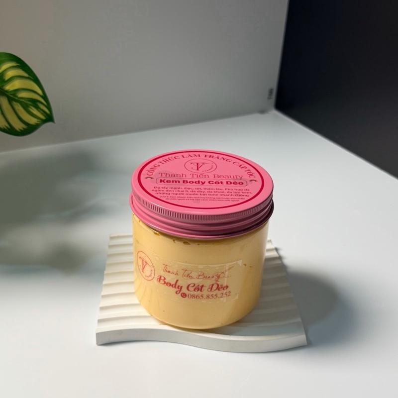   500G  Kem Body Cốt Dẻo  Không tẩy  - Chuẩn công thức phôi xưa Tươm dầu vàng Khử da vàng da mỏng da yếu collagen Vitamin E Women 