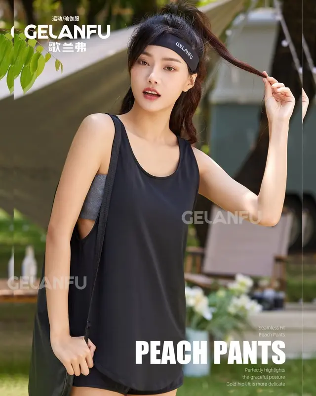 TANK TOP OLAHRAGA WANITA YOGA GYM FITNESS DANCE ZUMBA HITAM DRY FIT 6