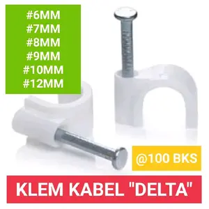 Klem kabel DELTA 6mm 8mm 9mm 10mm 12mm Perbungkus isi 40pcs