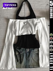 2 PIEZAS Conjunto de moda casual para mujer con top de color sólido y cuello contrastante, conjunto de dos piezas