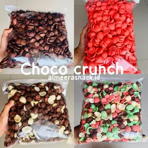 choco crunch/coco crunch rasa coklat/rasa strawberry/campur choco crunch campur rasa chocolate/milk/pandan/stawberry sereal renyah manis coco crunch big jhon koko crunch sereal 1kg 500gr 250 gr