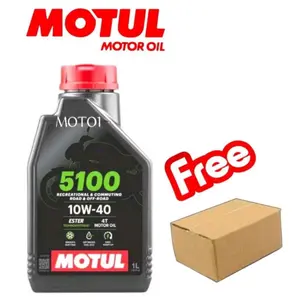Oli Motul 4T 5100 10W40 1L - Technosynthese Ester - API SM/JASO MA2 - 1Kg - Motorcycle, Mesin, Oil, Kopling