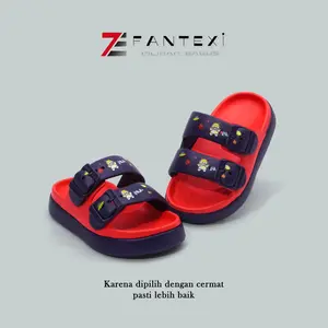 Sandal Selop Anak Anak Model Strap Dua Terbaru Bahan Karet