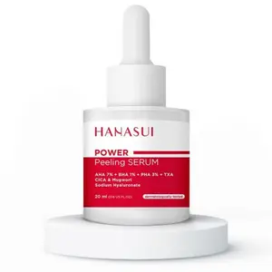 Hanasui Power Peeling Serum - Eksfoliasi Wajah Mencerahkan, Angkat Sel Kulit Mati Komedo, Kulit Tidak Iritasi Kering
