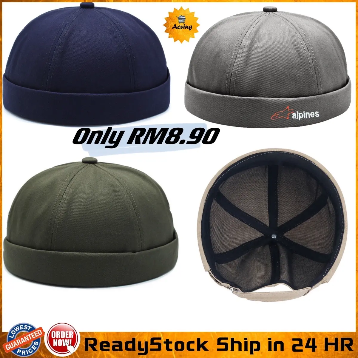 Promotion Topi Kopiah Viral Trend Sailor Cap Songkok Street Casual Cap Brimless Cap Topi Viral Topiah Fashion