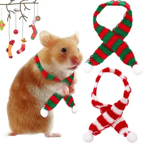 1PCS Christmas Pet Supplies Winter Hamster Scarf Lizard Dutch Pig Pet Warm Scarf Small Pet Grooming Accessories