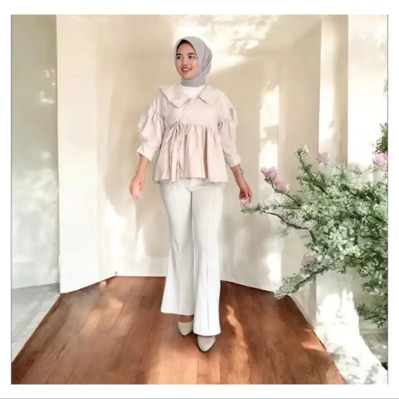 GADESH LINKA BLOUSE READY STOK SIAP KIRIM Atasan Wanita Casual Katun Linen 3