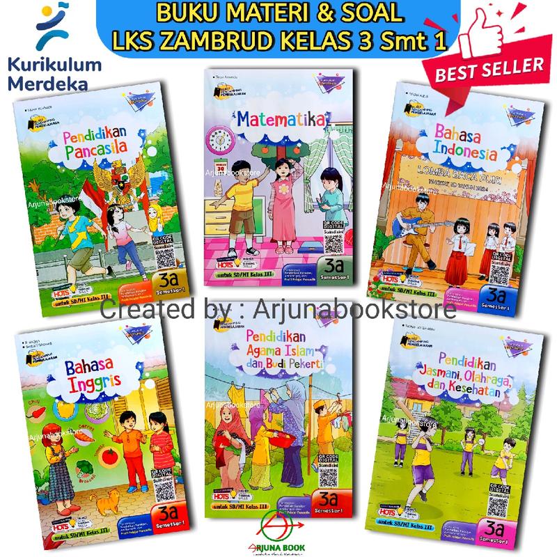 BUKU LKS ZAMRUD PUTRA NUGRAHA KELAS 3 SD/MI Semester 1 KURIKULUM MERDEKA 0