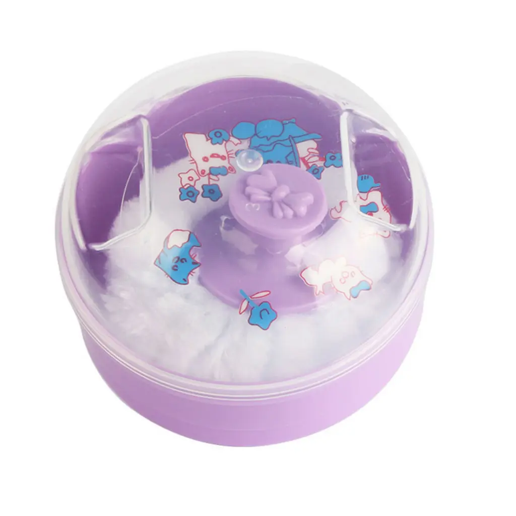 svgtsarg Baby Powder Case Skin-friendly Skin-friendly Baby Powder Puff  Box Makeup Cosmetic Talcum Powder Container with Hand Holder for Children Skin-friendly