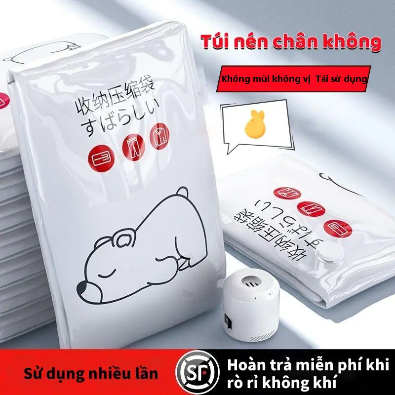Túi hút chân không quần áo chăn ga công nghệ Nhật Bản - Đa năng, tiện dụng Hello shop phòng vệ sinh thân thiện với môi trường 0