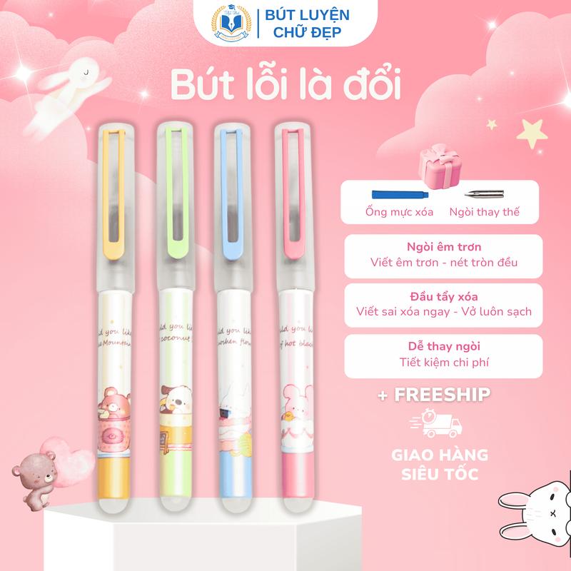  Bút mực xóa được Hồn Chữ Việt B03 ngòi kim tinh êm trơn bút luyện chữ đẹp bút máy bút viết chữ đẹp 