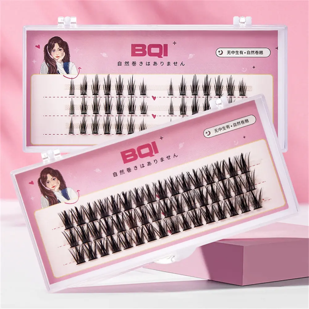 Natural Curl False Eyelashes Segmented Eyelash Extensions