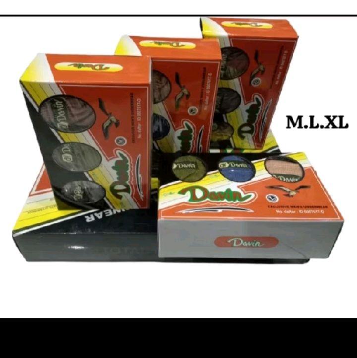 CELANA DALAM PRIA DAVIN 1 PACK ISI 3 PCS WARNA RANDOM UKURAN M,L,XL CD PRIA MURAH KATUN 2