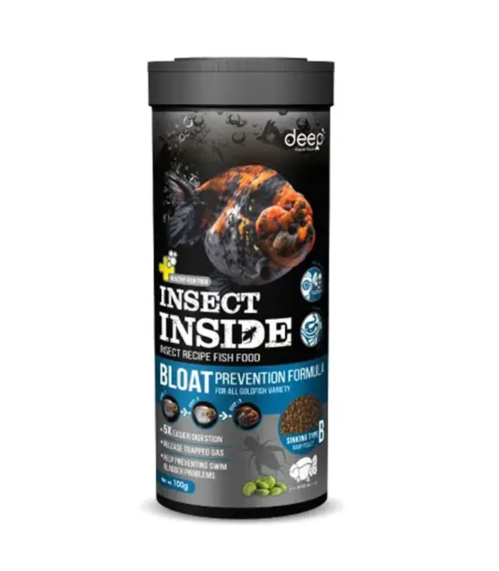 Deep Goldfish Bloat Prevention Insect Inside (Sinking Pellet) 100g - Goldfish Feed