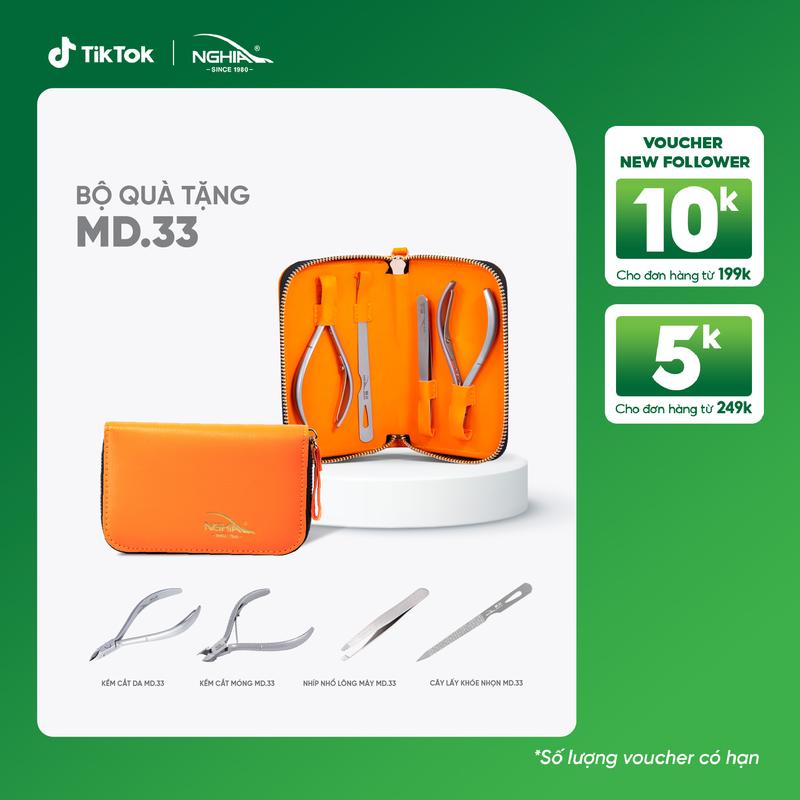 Bộ Chăm Sóc Cá Nhân 4 Sản Phẩm Thép Không Gỉ Cao Cấp Kềm Nghĩa MD.33