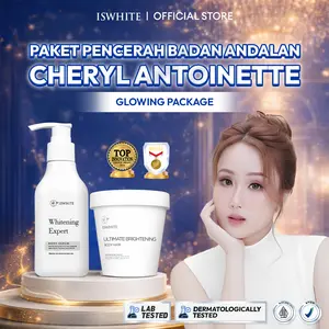 [ PAKET PENCERAH TUBUH ANDALAN CHERYL ANTOINETTE ] ISWHITE Bodycare Glowing Package Body Mask Body Serum Pencerah Tubuh Lotion Peach Extract Niacinamide