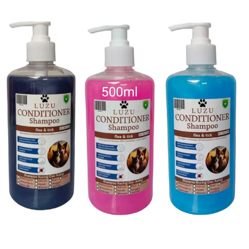 LUZU CONDITIONER PET SHAMPOO MELEBATKAN MENUTRISI MELEMBUTKAN BULU 500ML shampo kucing cairan anjing & kucing shampo & kondisioner 0