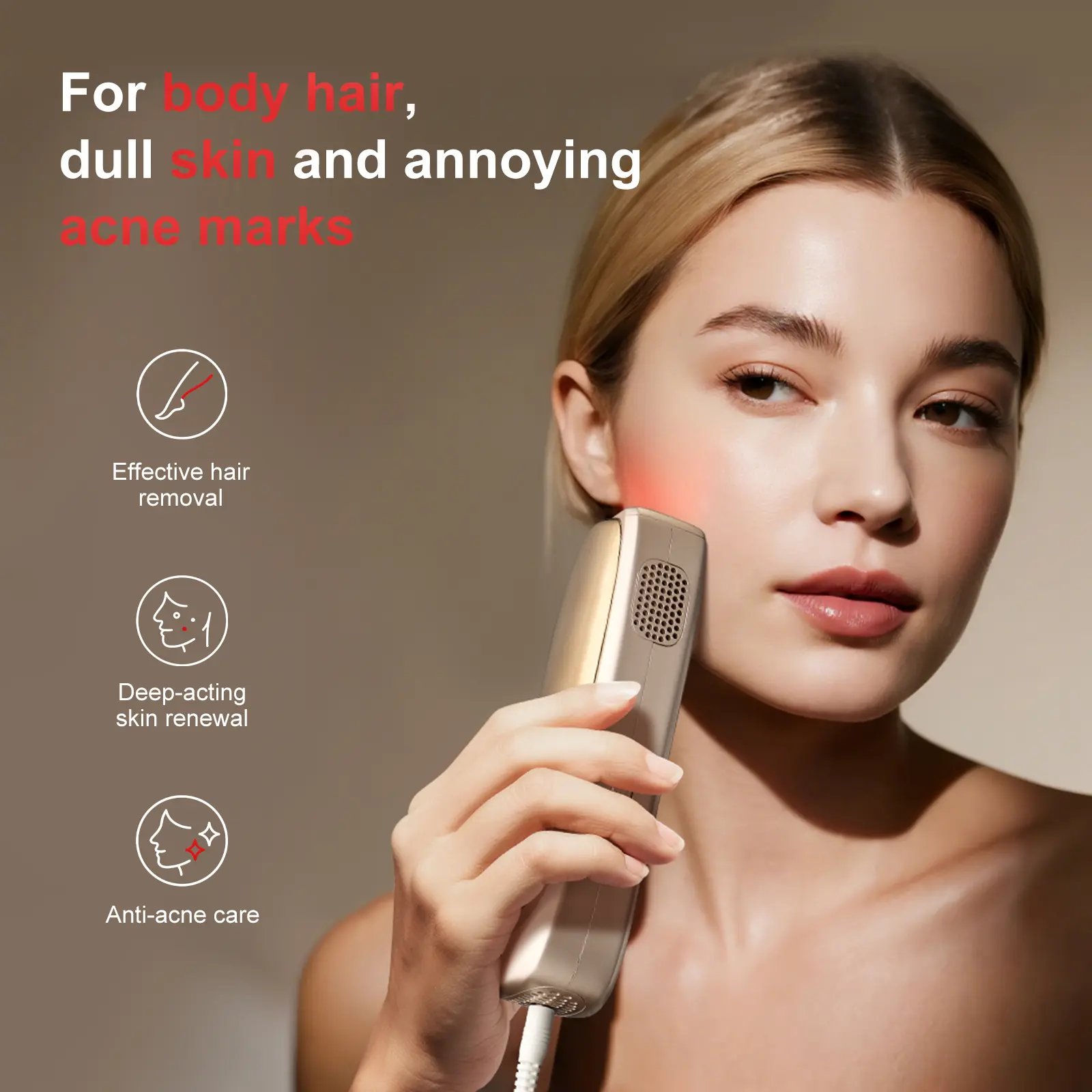 ANLAN Ice Cooling IPL Hair Removal Device 1000000 Flashes Painless