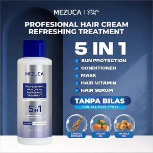 MEZUCA Profesional Hair Cream Refreshing Treatment Tanpa Bilas 5in1 Sun Protection Conditioner Vitamin Serum Masker Rambut Lembut