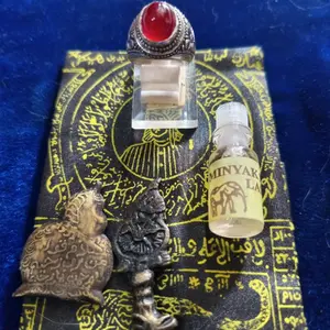 Paket Assian 4pcs Minyak Manii Gajah dan Cincin Batu Red Baron Ring Alpaka - Oil