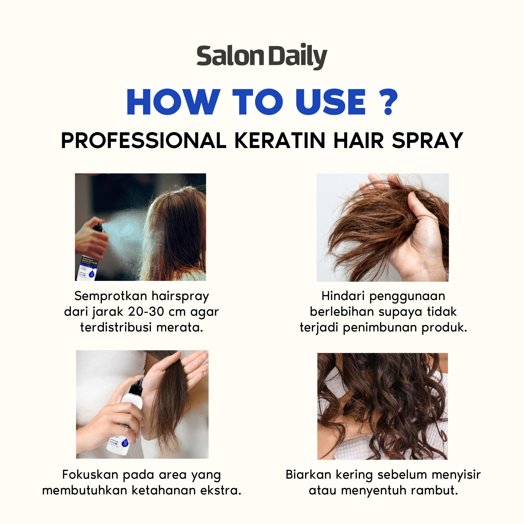 Salon Daily Professional Keratin Hair Spray Non Aeorosol - Extra Strong ...