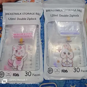 ANGEL MOMMY 30pcs Kantong ASI 120ML Plastik asi Kantong Susu Breastmilk Storage Bag Kantung ASI Kantong Asi Susu Bayi BPA FREE CND-120