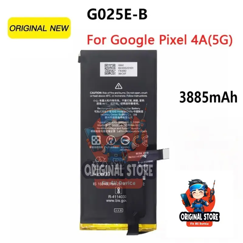 Batrei batre ggoogle pixel 4 4A 4 XL original baterai batrai 3