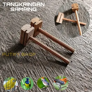 Tangkringan samping burung BURCIL kayu jati