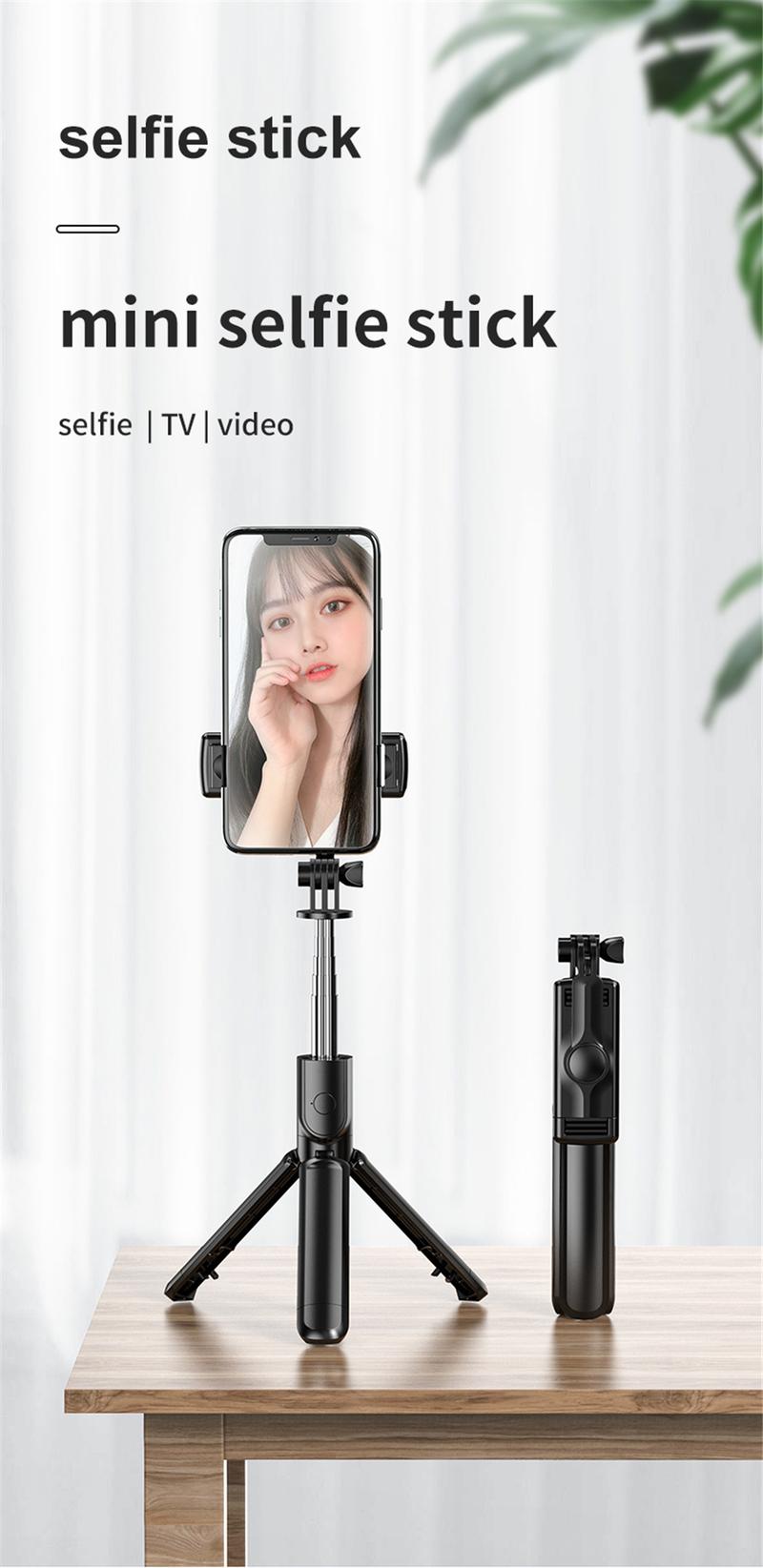 Product Introduction of Bluetooth Wireless Mini  Selfie Tripod Extendable Monopod Remote Shutter For iPhone Samsung Xiaomi Phone Holder 22