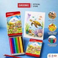 Gambar GREEBEL Pensil Warna / 12 Warna Classic Color Tin Case (1712) / Colored Pencil / Warna Lebih Nyata - 1712 ( 12 WARNA) dari GREEBEL Kota Administrasi Jakarta Barat 1 Tokopedia