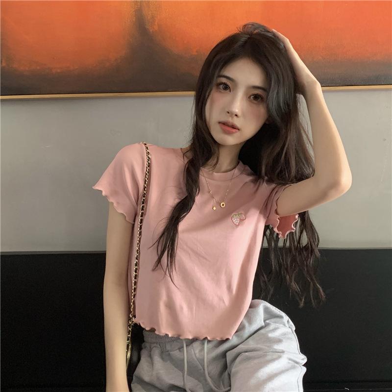 Product Introduction of เสื้อยืดแขนสั้นผู้หญิง ฤดูร้อน ใหม่ กีฬากลางแจ้ง ฟิตเนส งานปัก ทรงสลิมฟิต ระบายอากาศ แห้งเร็ว ใส่สบาย 8