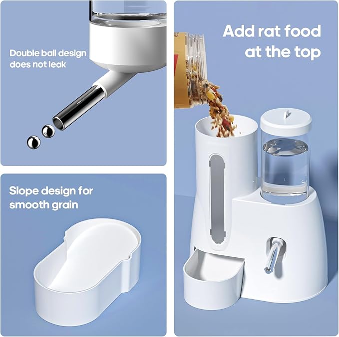 Pawsy Mart-Tempat Makan Minum Hamster F38 Dispenser Anabul Pet Feeder Otomatis 2IN1 Transparan dengan Indikator Level dan Bahan PP + PSU Pawsy Mart-Tempat Makan Minum Hamster F38 Dispenser Anabul Pet Feeder Otomatis 2IN1 Transparan dengan Indikator Level dan Bahan PP + PSU