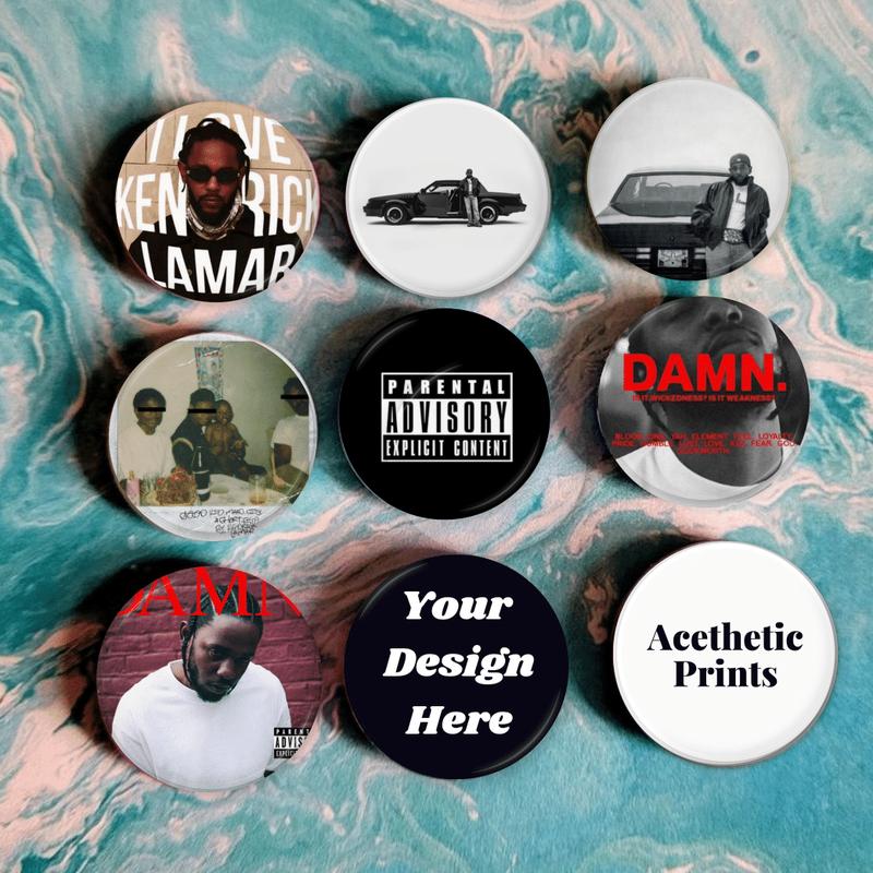 KENDRICK LAMAR CUSTOMIZED BUTTON PIN I BADGE 2.25 IN - TikTok Shop ...