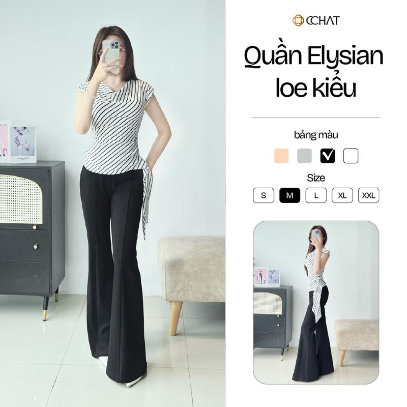 Quần Nữ CCHAT Dáng Loe Cạp Liền Chất Umi 15QDC2017ET