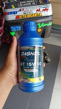 Product Review of DashOil 4T Semi Sintetik 15W50 API SN JASO MA2 1 LITER from A**q Z**6 0