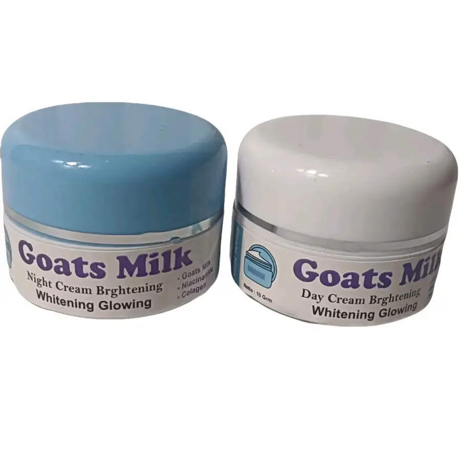 Day Cream & Night susu domba pencerah wajah Cream untuk Kulit Putih Glowing dan Flek Hitam yang Mengurangi - Pelembab, Perawatan, Mencerahkan by biosource
