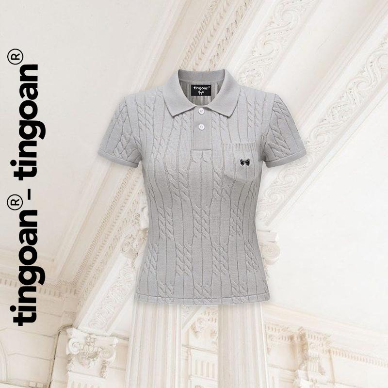 TINGOAN x TIKTOKSHOP - Áo len xù POLO cổ bẻ hồng hm phối túi ngực POLO BABY TOP không bao gồm khăn choàng cổ