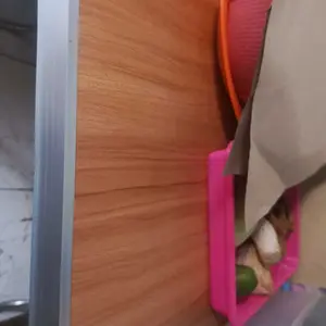 Mehaa Meja Lipat Besi Aluminium 120x60cm Minimalis Portabel Penyesuaian 3 Ketinggian Furniture Coklat Walnut Putih Biru