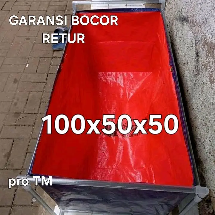 terpal kolam ikan 100x50x50 a3 korea / 100cm x50cm t 50cm