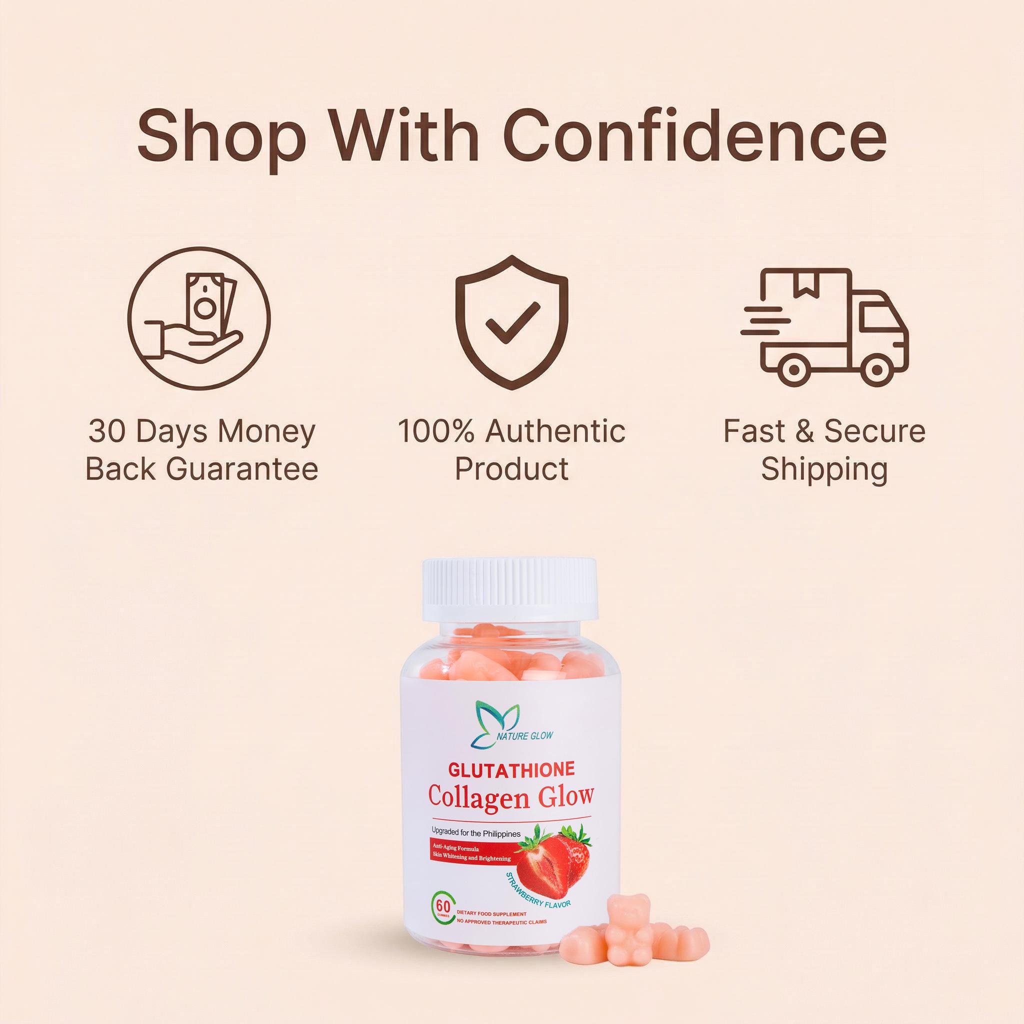 fda approved glutathione capsules in the philippines FDA Approved】 Nature Glow 60PC Glutathione Collagen Gummies Dietary  Supplement