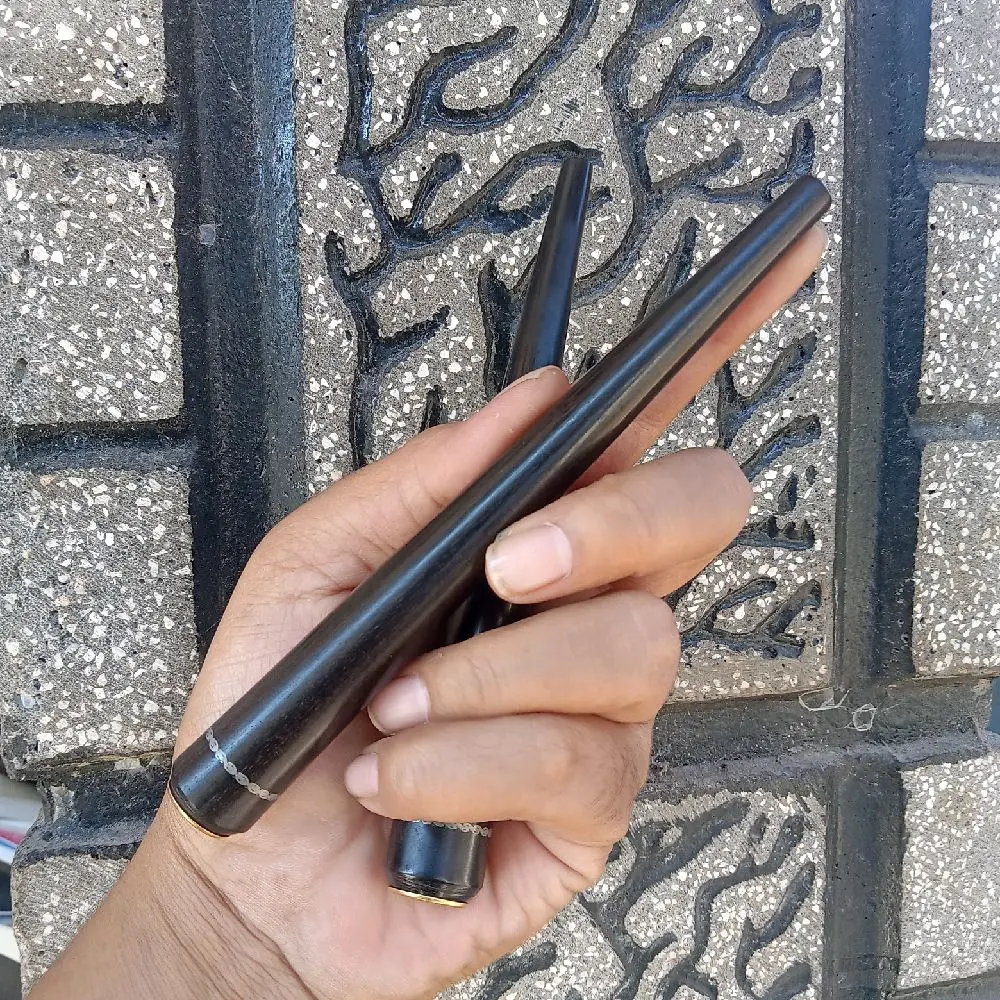 kerajinan tangan kayu hitam desain kerucut panjang 12cm kualitas grade A+