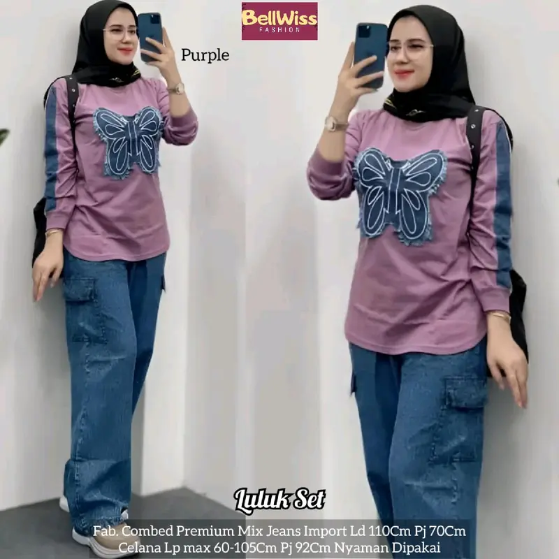 Sopra Set Celana Wanita Terbaru Setelan Celana Jeans Kekinian 7