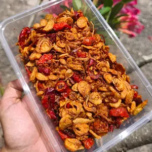 ( Jumbo ) Sambal kering bawang goreng terasi pedes manis Asin Merah