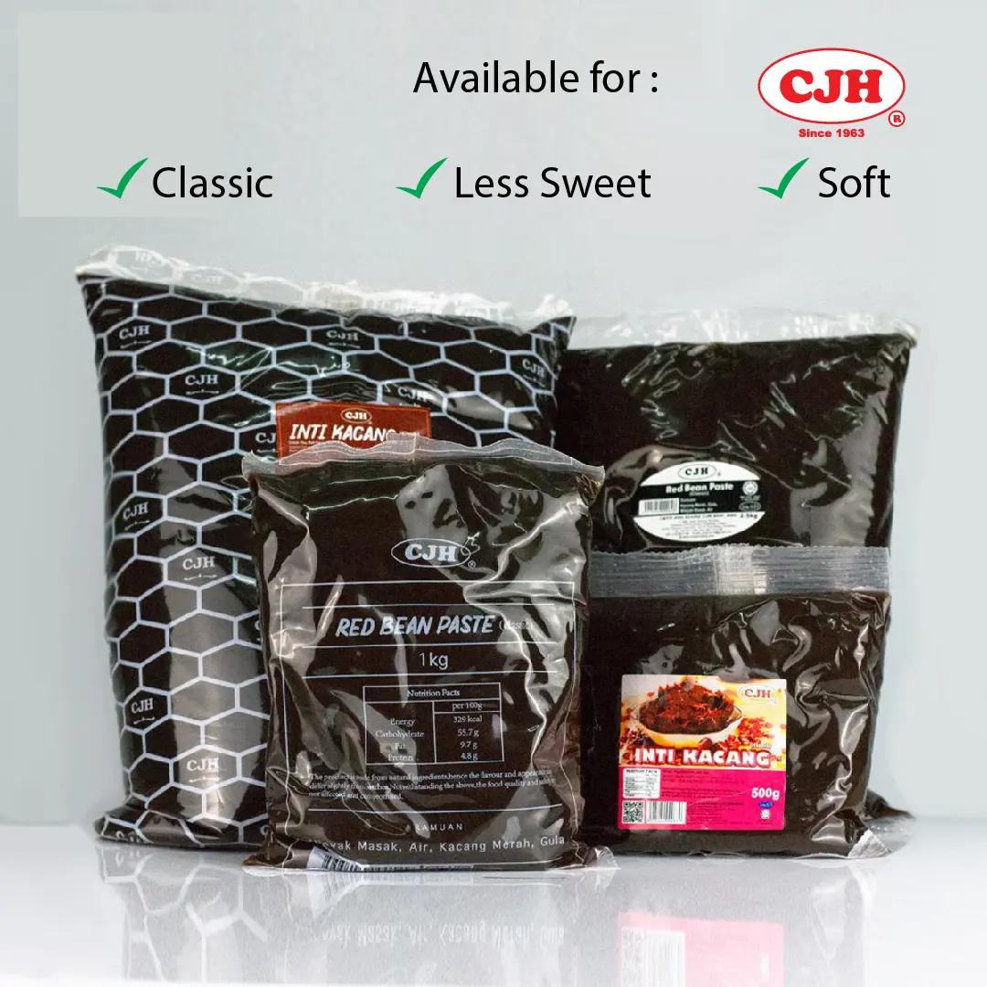 Inti Kacang Merah/Red Bean, Pandan & Kaya Paste CJH Food [HALAL][MeSTI] BEST SELLER (500g/1kg)[#DIBUAT KELATE#] Makanan Jam 12 Bulan Tree Nuts pilihan lebih sihat jem