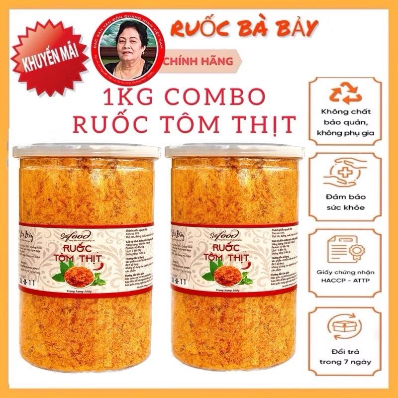 1KG COMBO ƯU ĐÃI - Ruốc Tôm Thịt {GIÁ TIẾT KIỆM-SIÊU NGON}-{ gồm 2 hộp 500g cho 1kg }  RUỐC BÀ BẢY QUẢNG NINH.Food