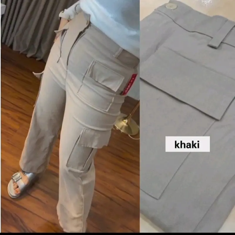 CELANA CARGO WANITA BAHAN TWILL STREACH FIT TO XL / CELANA PANJANG WANITA KEKINIAN CANTIK BANGET Katun 1