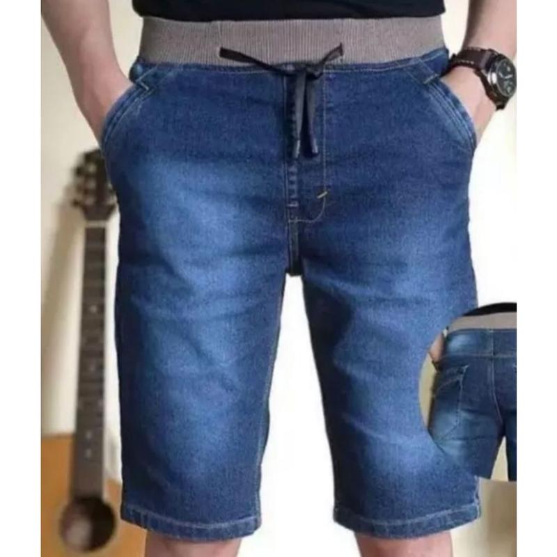 CELANA JIENS PENDEK PRIA JIENS KOLOR RIP PINGGANG KARET Celana pendek jiens pria kolor terlaris (BISA COD) Celana pendek jiens keren pria distro murah 5