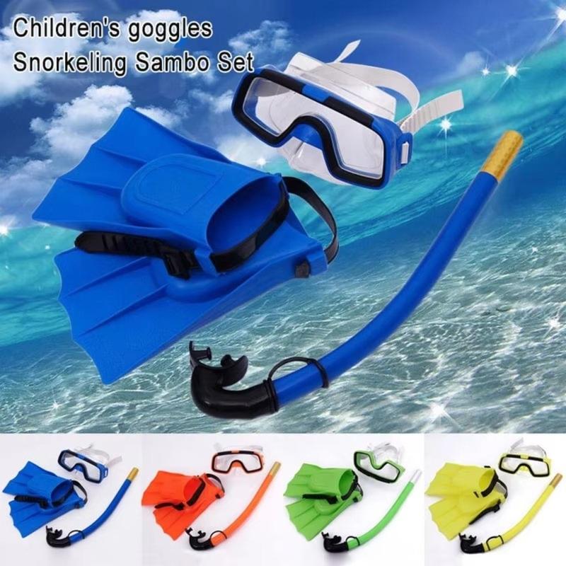 JRONG Store Mới Chống sương mù Bộ mặt nạ lặn cho trẻ em PVC Có thể điều chỉnh…